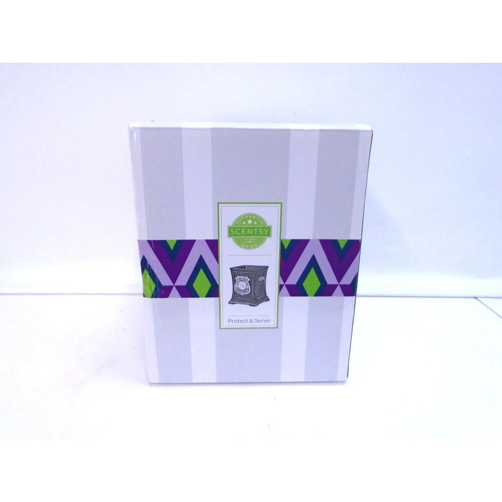 Scentsy Protect & Serve Police Warmer Hometown Heroes Collection Blue Badge NIB
